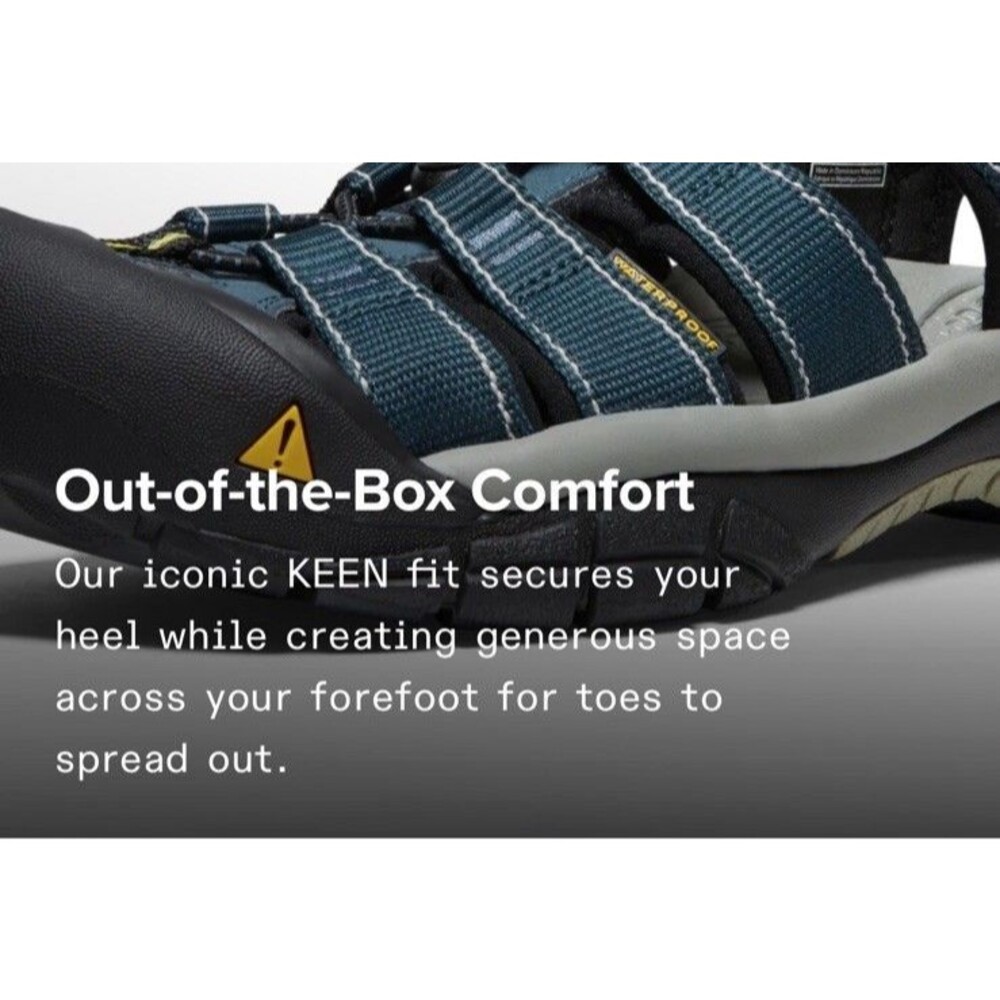 New Keen Men Newport H2 Sandal Black 9.5 Water Hiking Boating Arch Support Comfy - Picture 16 of 16